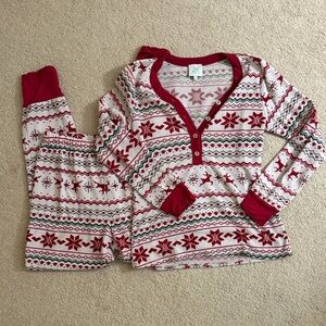 Festive Red and White Pajama Set